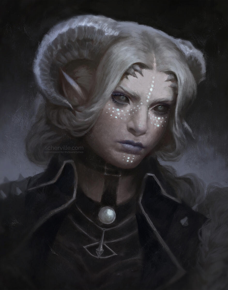 Verity - a digital illustration painted in Photoshop, 2025.