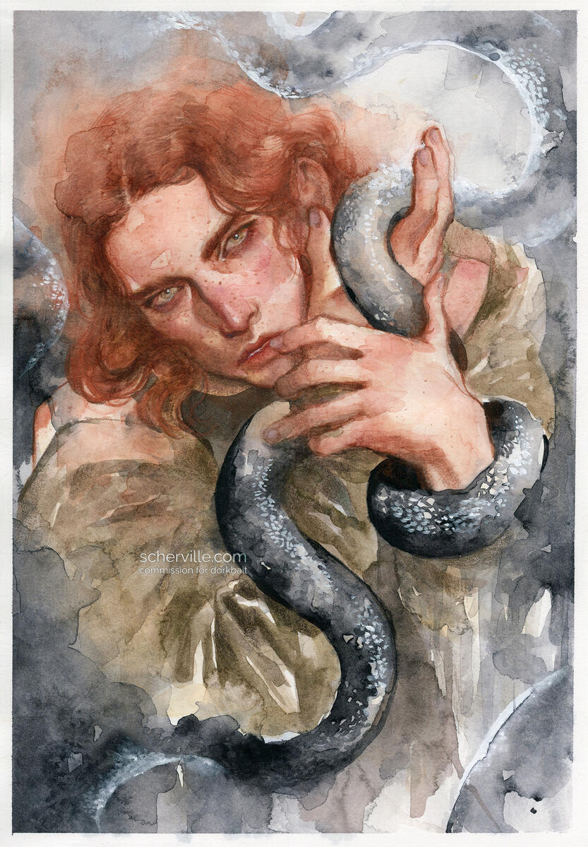 Lascaux - a watercolour illustration, 2026.